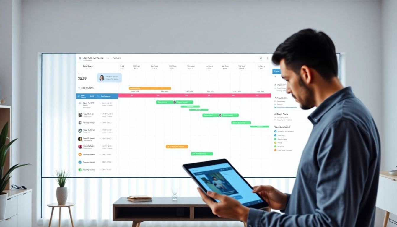 online project tracker with Gantt chart-title